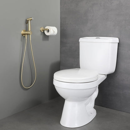 Chrome Handheld Bidet Sprayer for Toilet Warm Water, WiPPhs Stainless Steel Polished Silver Bidet Hand Held Sprayer with Brass Hot and Cold Mixing Valve, WI9138CP