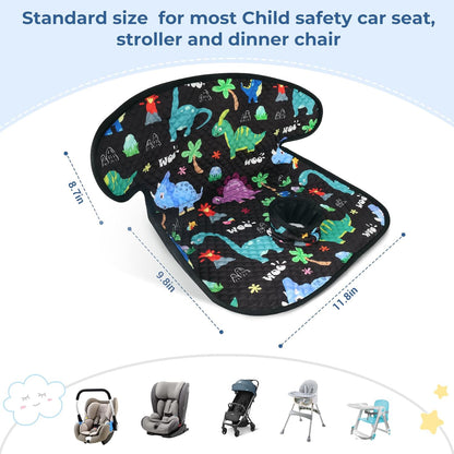 COOLBEBE Infant Car Seat Protector for Potty Training, 2 Pack Dry Waterproof Car Seat Liner Toilet Training for Baby Infant Toddler, Piddle Pads Cover Car Seat Pad for Strollers & Carseat (Grey,2PC)