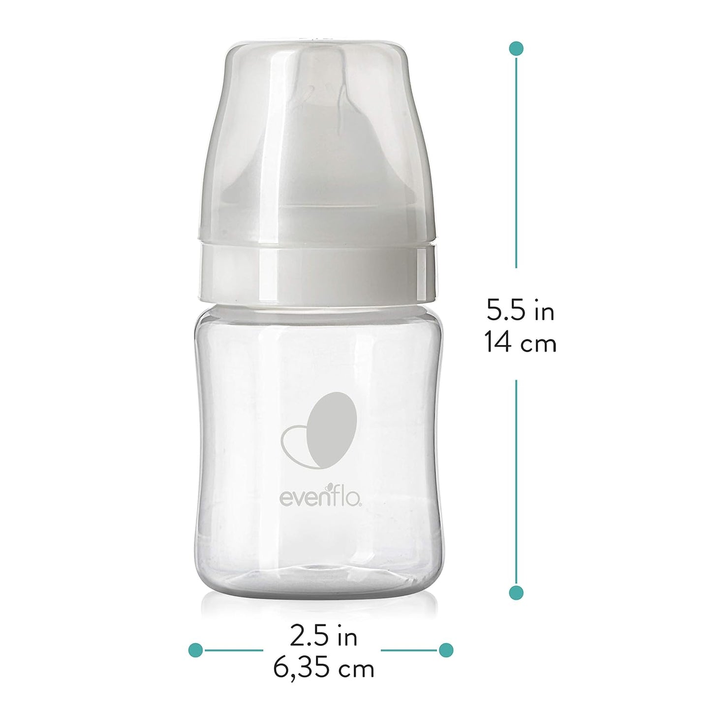 Evenflo Feeding Premium Proflo Venting Balance Plus Wide Neck Baby, Newborn and Infant Bottles - Developed by Pediatric Feeding Specialists - 5 Ounce (Pack of 6)