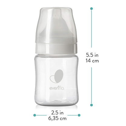 Evenflo Feeding Premium Proflo Venting Balance Plus Wide Neck Baby, Newborn and Infant Bottles - Developed by Pediatric Feeding Specialists - 5 Ounce (Pack of 6)