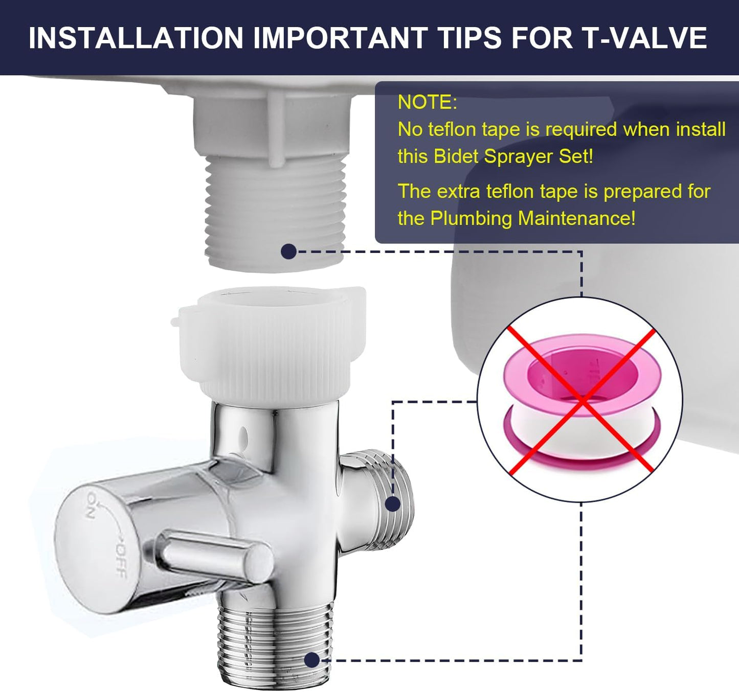 New Version Handheld Bidet Sprayer for Toilet, Premium Stainless Steel Bathroom Bidet Sprayer Set, Baby Cloth Diaper Sprayer with Superior Complete Spray Hoses Kit, Support Wall or Toilet Mount