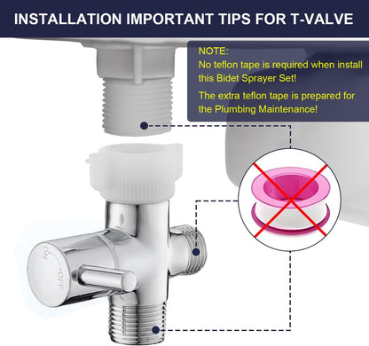 New Version Handheld Bidet Sprayer for Toilet, Premium Stainless Steel Bathroom Bidet Sprayer Set, Baby Cloth Diaper Sprayer with Superior Complete Spray Hoses Kit, Support Wall or Toilet Mount