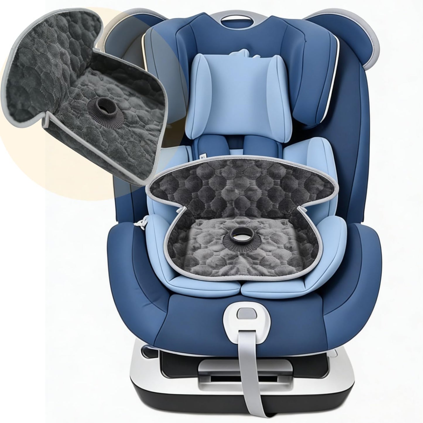 Piddle Pads for Strollers, High Chair, Seat Liner Cover to Prevent Pee, Seat Protector Waterproof, Baby Potty Training Carseat Protector-Waterproof, Leak-Proof, Washable (Grey)
