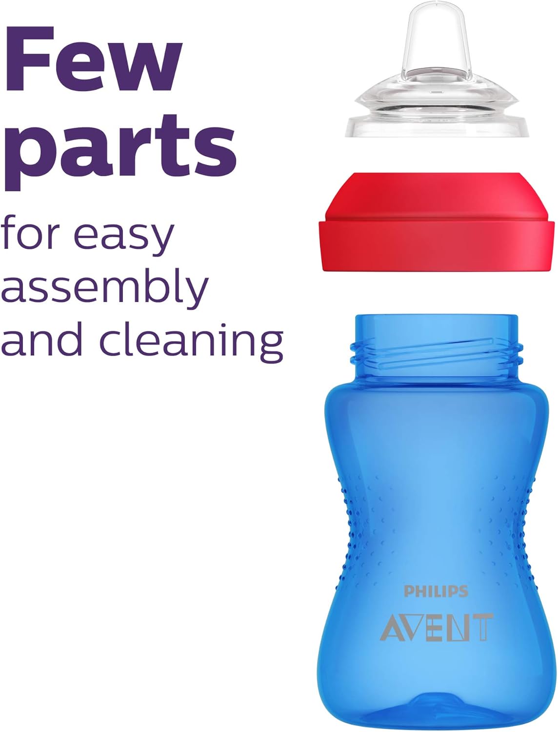 Philips AVENT My Easy Sippy Cup with Soft Spout and Spill-Proof Design, Blue/Green, 9oz, 2pk, SCF553/25