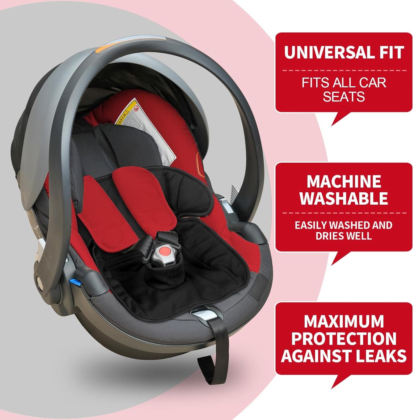 HunnmingRe 2 Pack Floral Car Seat Protector for Potty Training Waterproof Piddle Pad Cover from Spillages Nappy Leaks Toilet Training Anti Slip Backing Strollers Carseat Liner for Toddlers Babies