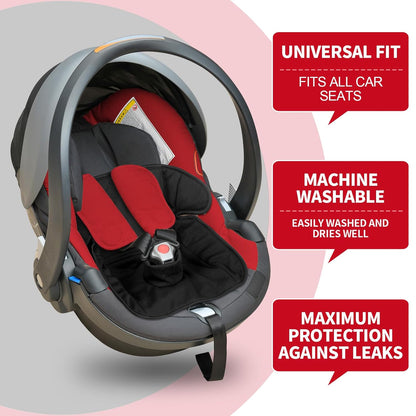 HunnmingRe 2 Pack Floral Car Seat Protector for Potty Training Waterproof Piddle Pad Cover from Spillages Nappy Leaks Toilet Training Anti Slip Backing Strollers Carseat Liner for Toddlers Babies