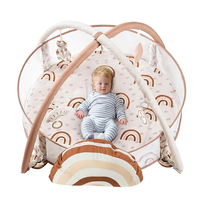 Mallify 6-in-1 XL Large Baby Gym & Ball Pit, Play Mat & Play Gym, Combination Baby Activity Gym with Milestone Cards for Sensory Exploration and Motor Skill Development, Balls are not Included