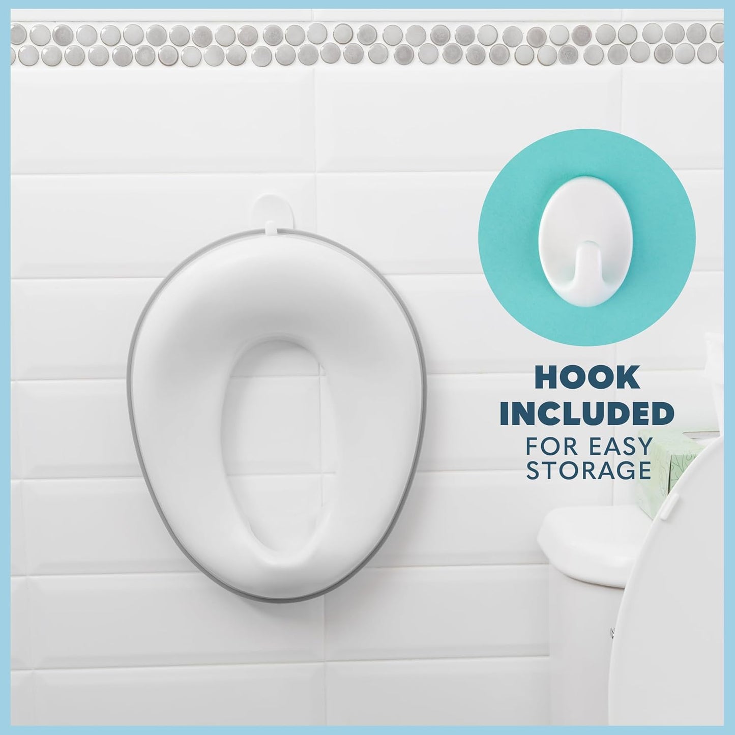 Todays Kids Toddler Potty Training Seat - Toddler Toilet Seat Attachment for Boys & Girls w/Splash Guard, Non-Slip Grip for Secure Fit, Fits Standard Round & Oval Toilets, Storage Hook Included, Pink