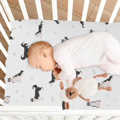 Fall Cute Mushroom Leaves Fitted Crib Sheets Stretchy Portable Playard Sheets for Baby Toddler, Breathable Soft Mini Crib Mattress 52 x 28 in for Boys and Girls