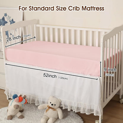 PHF 3 Pack Soft Mini Crib Sheets, Floral & Animal Pack N Play Sheets for Baby Boys Girls, No Slip Universal Fit for Pack N Play, Playard, Portable and Mini Crib Mattresses,Floral & Animal