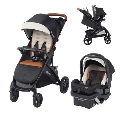 Baby Trend Tango PRO Travel System with Secure-Lift Infant Car Seat, Dash Black
