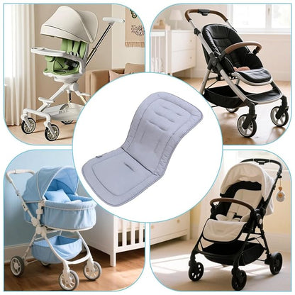 Baby Stroller Cushion,Infant Car Seat Insert-Reversible Universal Breathable and Soft Newborn seat Liner for Stroller,100% Cotton Seat Pad Liner for Newborns-34x78cm,1 Pack(Dinosaur+Grey)