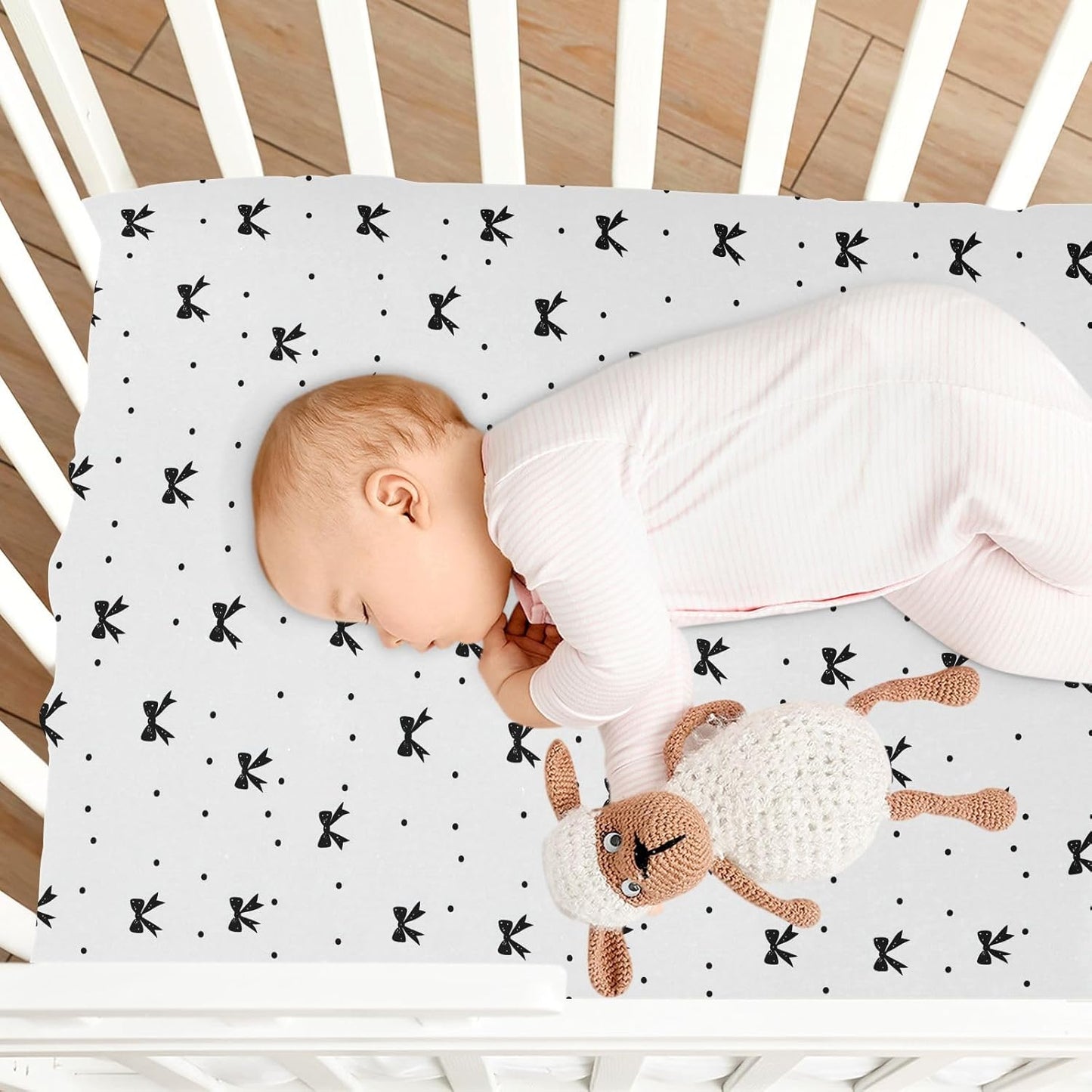 Fall Cute Mushroom Leaves Fitted Crib Sheets Stretchy Portable Playard Sheets for Baby Toddler, Breathable Soft Mini Crib Mattress 52 x 28 in for Boys and Girls