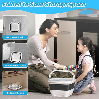 Anivia Foldable-Bath-Toy-Storage-Organizer, Bath Toy Holder with Removable Base, Quick-Drain-Drying Bathtub Toy Storage/Basket, Stand Up Bathroom Shower Toys Holder for Kids - Black