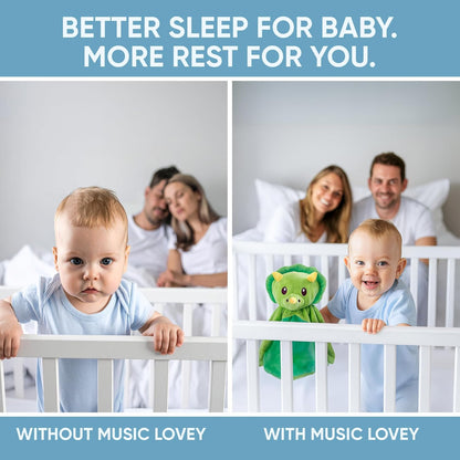 Love By Emi 4 in 1 Baby Lullaby Sleep Soother Toy - Stuffed Animal Sound Machine & Pacifier Holder | Heartbeat White Noise & Music | Plush White Tiger Lovey Sleep Aid Security Blanket (0-3 Years)