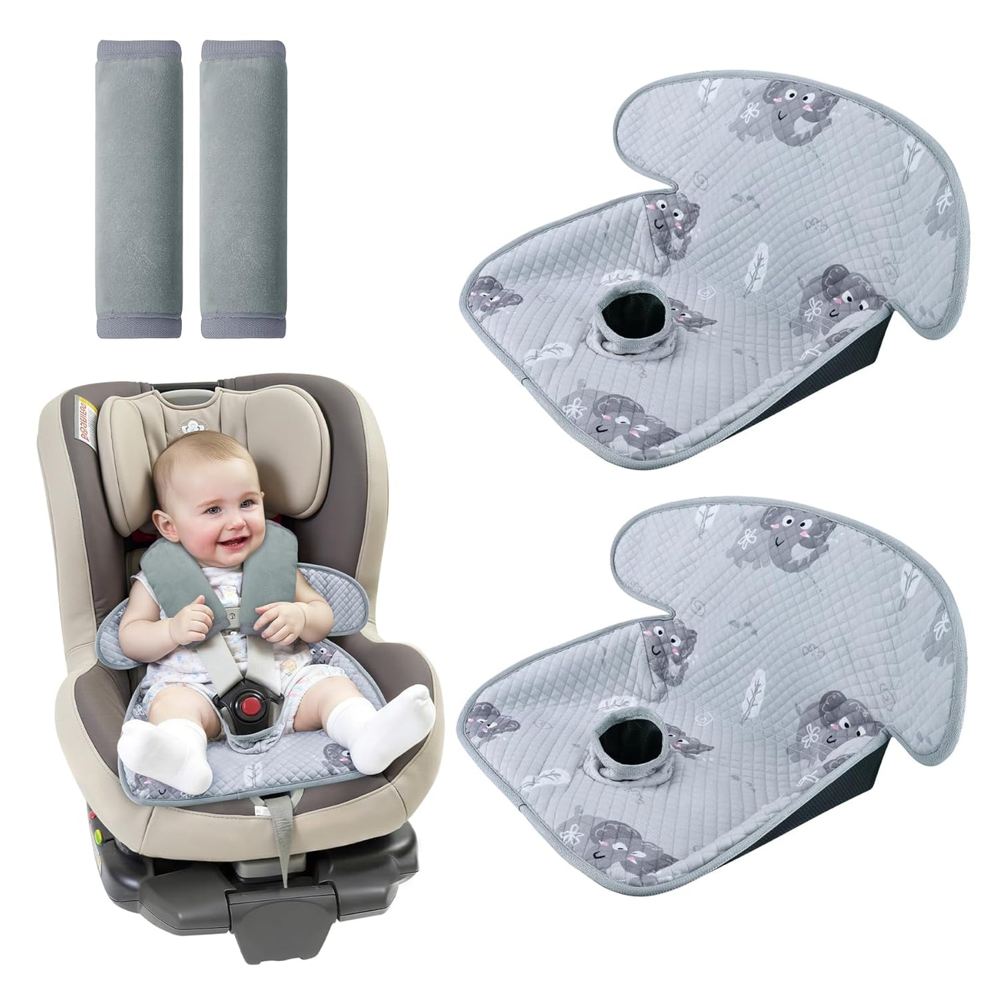 Piddle Pad Car Seat Liner, Waterproof Soft Car Seat Protector for Potty Training, Travel-Friendly Baby Toddler Carseat Cover, Machine Washable Liner for Spills, Potty Accidents (Blue, 2PC)