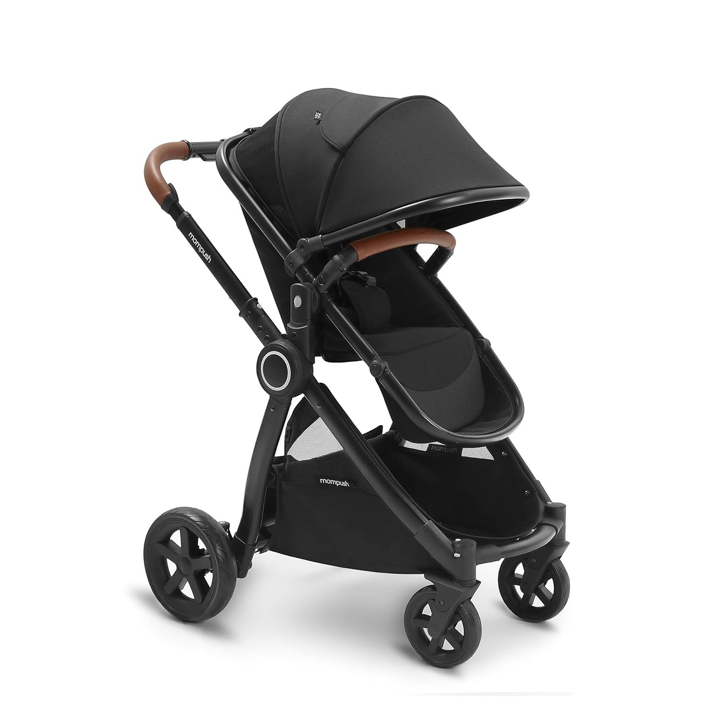Mompush Ultimate2 Baby Stroller, Premium Convertible Full-Size Stroller for Toddler, Reversible Seat with One Hand Recline Adjustment, Car Seat Adapter Included