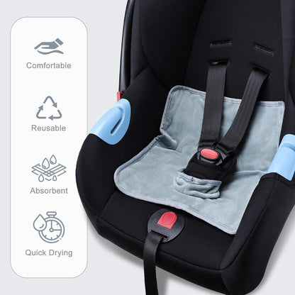 Car Seat Protector for Potty Training, 2 Pack Waterproof CarSeat Liner Toilet Training for Baby Infant Toddler, Dry Seat Piddle Pads Cover for Strollers (Gray)
