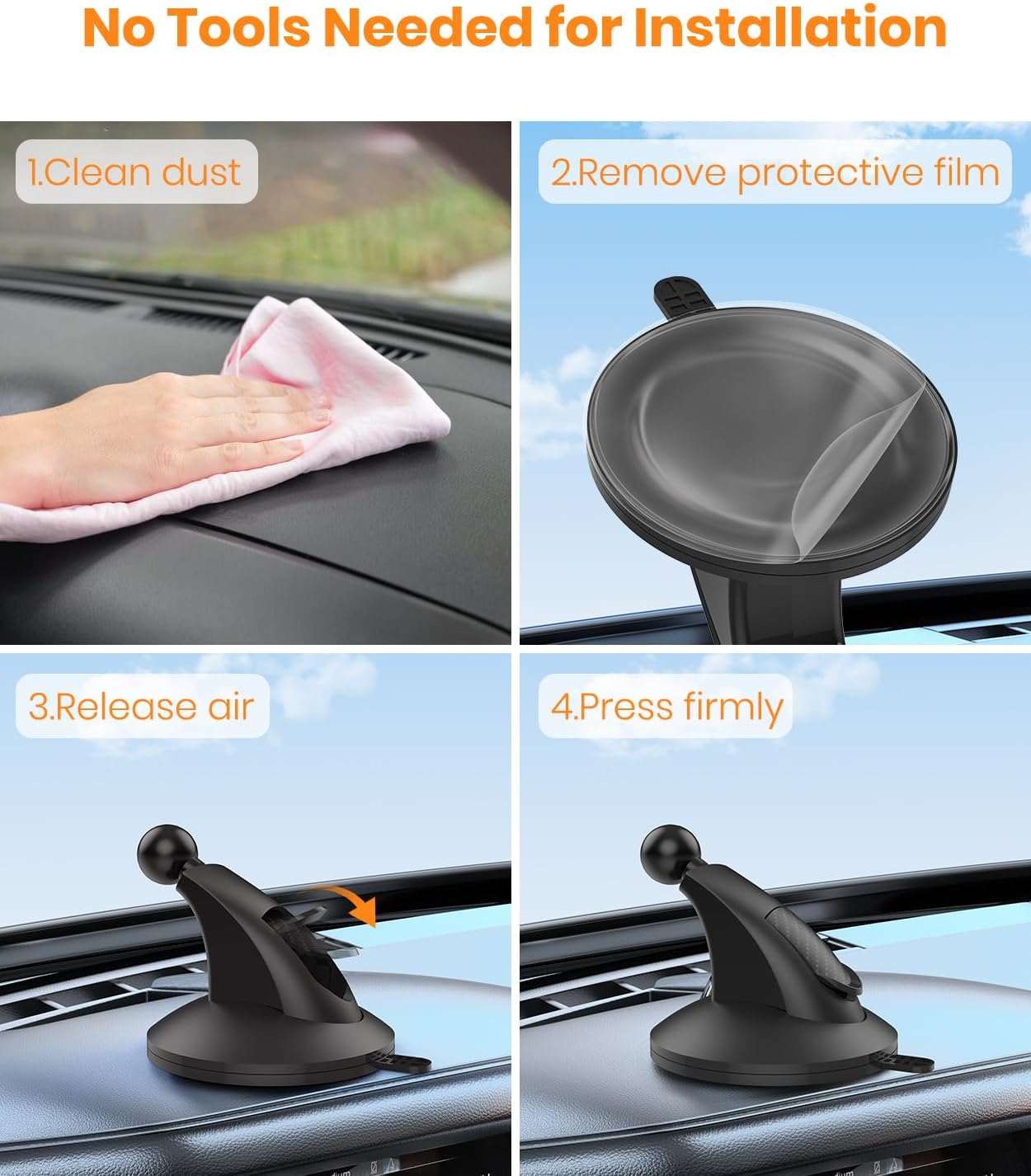 Suction Cup Bracket for baby car camera With Easy Installation