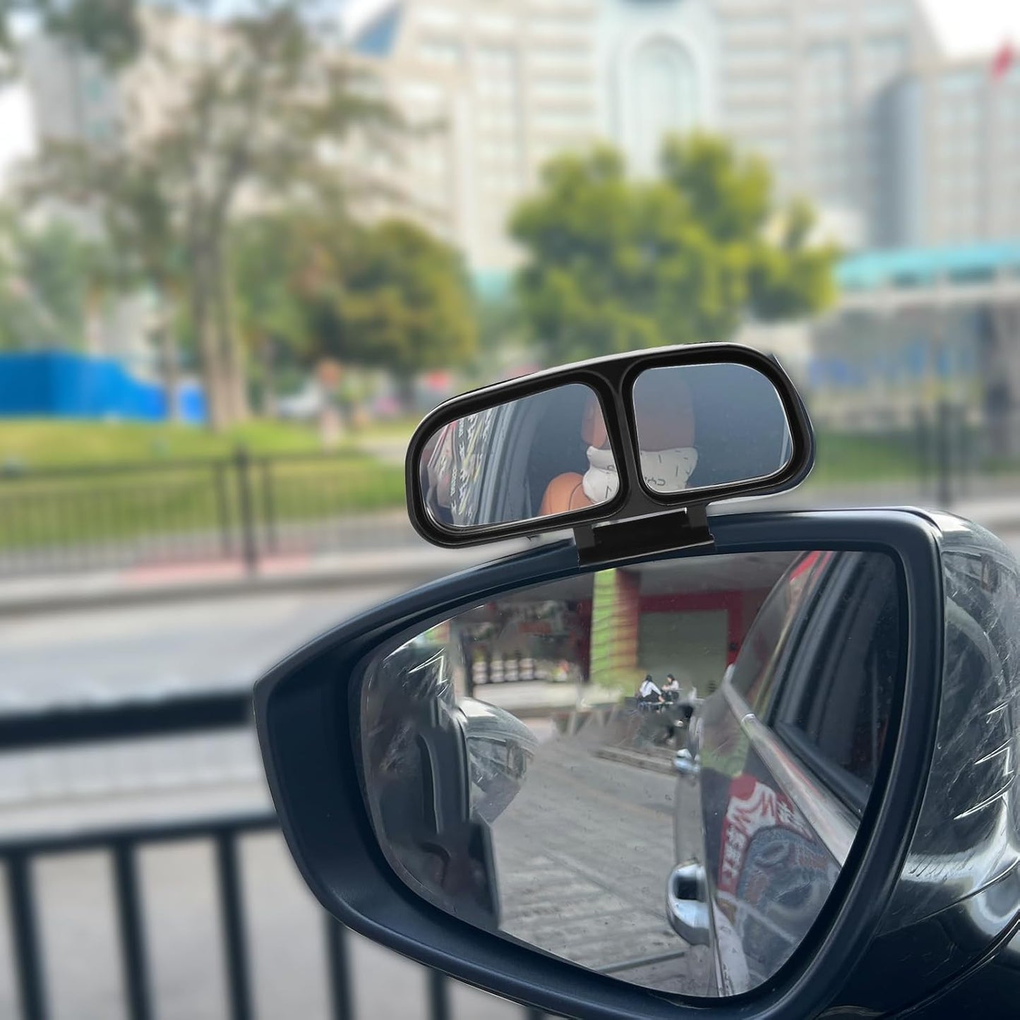 Blind Spot Mirror Adjustable 360 Degree Car Side Mirror, HD Glass Rear View Exterior Accessories Frame Thickness Less than 5MM for Car SUV (long-armed Right)