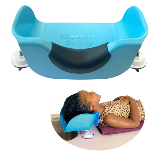 Shampoo Buddy Portable Hair Wash Basin for Children, Toddlers, Kids, Teens | Portable Shampoo Bowl for use on Bathtub or Sink (Purple)