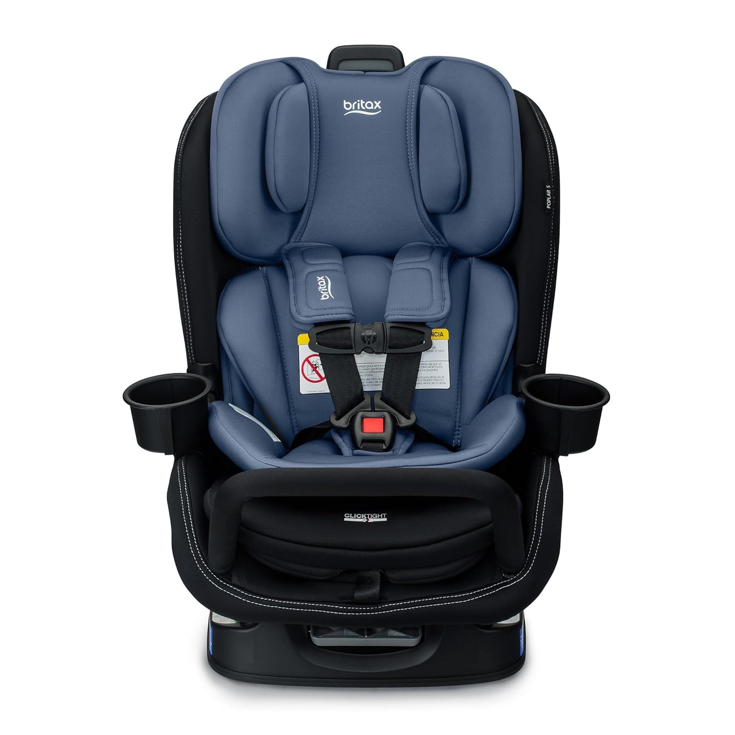 Britax Poplar S Convertible Car Seat, 2-in-1 Car Seat Extended Rear Facing, 17” Slim Car Seat Design with Fast & Easy ClickTight Installation, Anti-Rebound Bar & SafeWash Fabrics — Cowmooflage