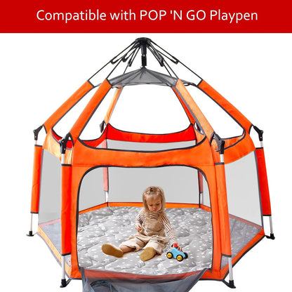 Octagon Playpen Mat Grey, Non Slip 8 Panel Playpen Mattress Mat Fits Regalo Extra Large Play Yard and hiccapop XL 69" Baby Playpen, Grey Star Octagon Playard Pad