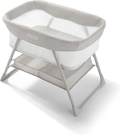 Graco® DreamMore Bedside, Newborn, Travel, Portable Bassinet for Newborn Babies to 6 Months, Willow