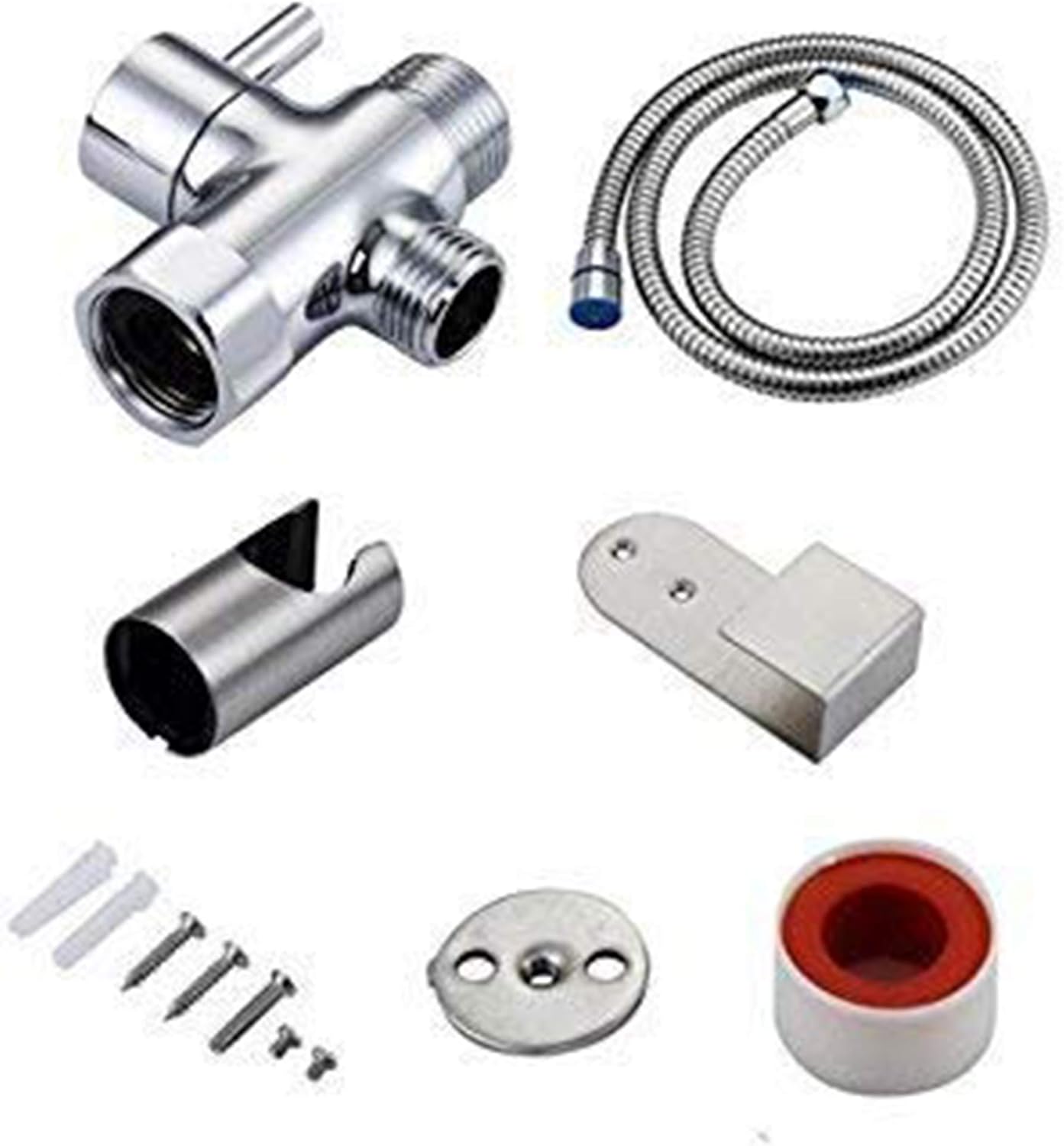 Stainless Steel Handheld Bidet Spray for Existing Toilets. Shower Dual Use Shattaf & Cloth Handheld Diaper Washer Sprayer Complete Bidet Set Spray Kit Silver