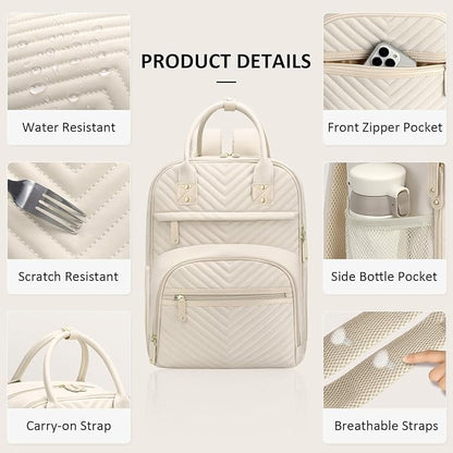 Tenot Diaper Bag Backpack for Women with Changing Pad, Baby Bag with Insulated Pockets Multifunctional Diaper Bags For Baby Girl Boy Waterproof Baby Bags For Boys Girls Maternity Bag Beige