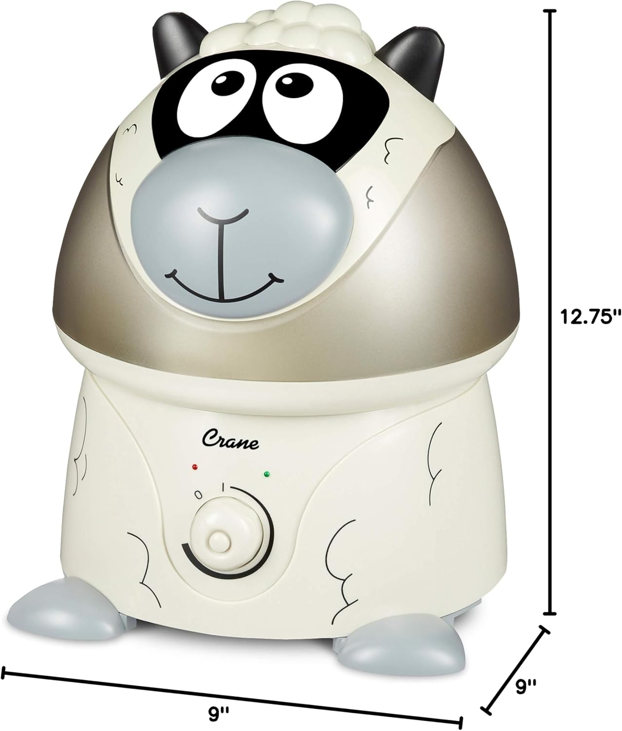 Crane Cute Animal Humidifier for Kids Bedroom and Nursery, Ultrasonic Cool Mist, 1 Gallon, Auto Shut Off, Cool Mist Humidifier