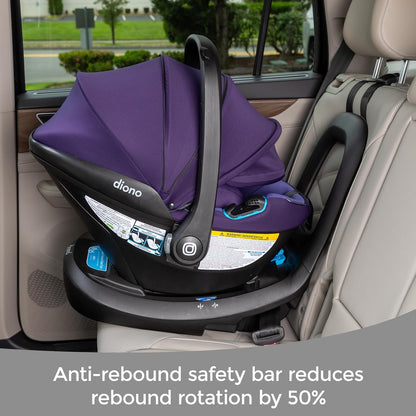 Diono LiteClik30 RXT SafePlus Infant Car Seat and Base, Rear-Facing for Infants 4-30lbs, SafePlus Engineering, with Infant Insert, UPF 50+ Sunshade