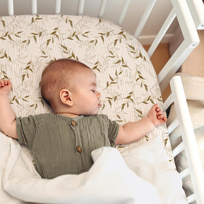lulumoon Muslin Bassinet Sheets for Baby: Soft Bedside Sleeper Bassinet Fitted Sheets for Boys and Girls