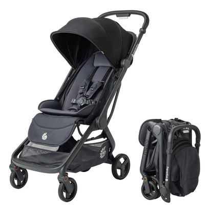 Ergobaby Metro 3 Baby Stroller for Newborns, Infants, and Toddlers - Travel Stroller with One-Hand Fold, Near-Flat Recline, Adjustable Handlebar - Onyx Black