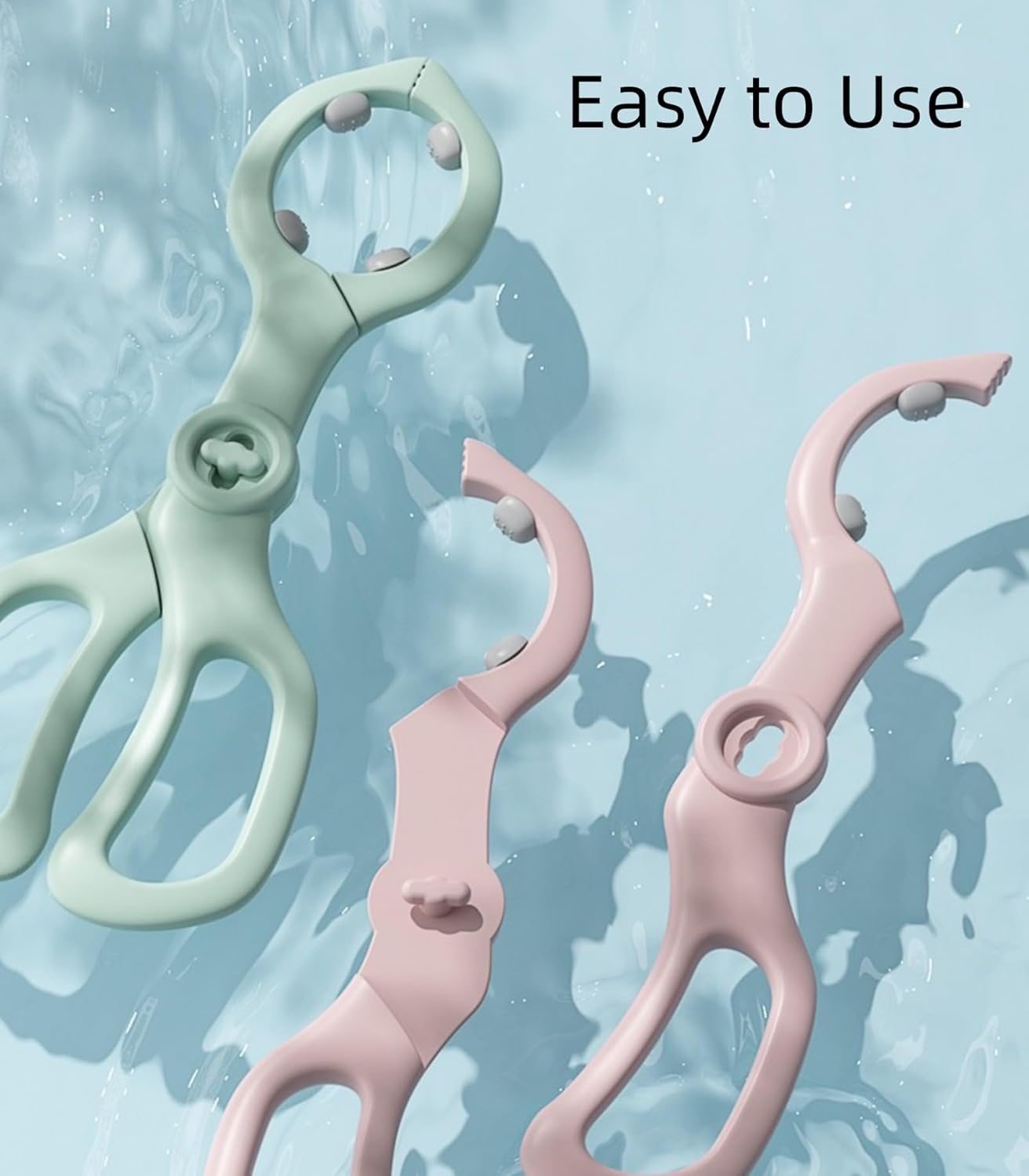 Baby Bottle Tong, Anti-Slip Pacifier Bottle Tongs, Silicone Baby Safety Bottle Holder, Scissor Design Multi-Functional High-Temperature Resistant Tong, Pink