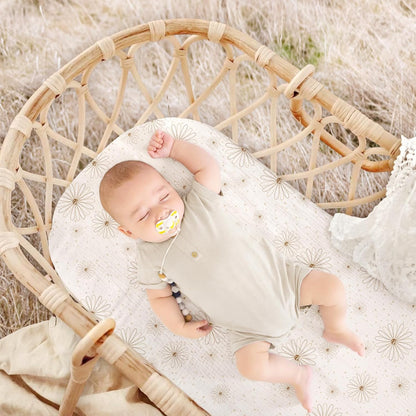 lulumoon Muslin Bassinet Sheets for Baby: Soft Bedside Sleeper Bassinet Fitted Sheets for Boys and Girls