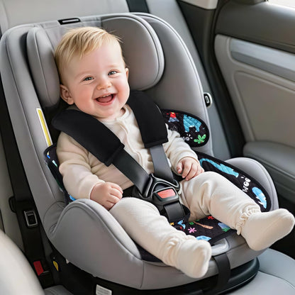 Piddle Pad Car Seat Liner, Waterproof Soft Car Seat Protector for Potty Training, Travel-Friendly Baby Toddler Carseat Cover, Machine Washable Liner for Spills, Potty Accidents (Blue, 2PC)