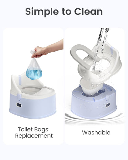 3-in-1 Toddler Potty Training Toilet for Boys and Girls with Soft Cushion Multi-use Baby Potty Chair for Toddlers 1-3 Training Potty Seat Toddler Toilet Baby Potty Training Seat with Step Stool
