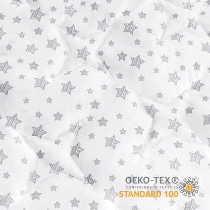 Octagon Playpen Mat Grey, Non Slip 8 Panel Playpen Mattress Mat Fits Regalo Extra Large Play Yard and hiccapop XL 69" Baby Playpen, Grey Star Octagon Playard Pad