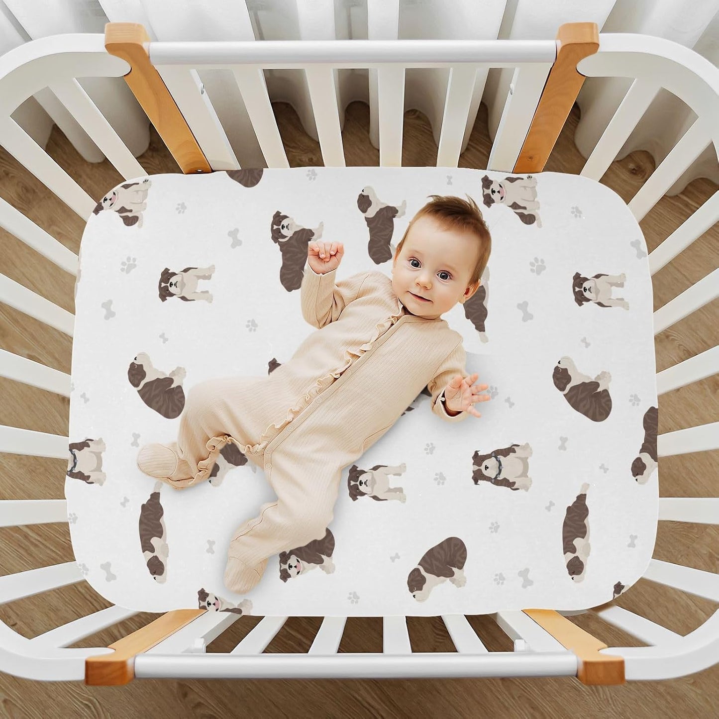 Fitted Crib Sheets Turtle Sea Horse Stretchy Portable Playard Sheets for Baby Toddler, Breathable Soft Mini Crib Mattress 39 x 27 in for Boys and Girls