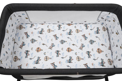 Bassinet Sheet Set 2 Pack Snug Fitted Bedside Sleeper Bassinet Sheets, Stretchy Ultra Soft, Unisex Boy Girl, Light Blue & Dinosaur