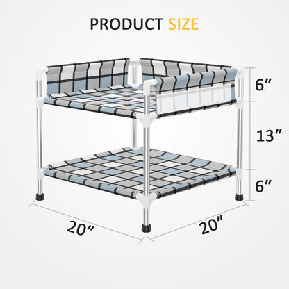Bedside Window Dog Bunk Bed - Double Elevated Human Dog Bed with Guardrail 2 Layers Window Perch Dogs Cot 2-Tier Bedside Sleeper for Multi-Pet Households (34'' x 20'' x 25'')