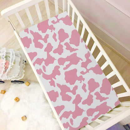 Pfrewn Crib Sheets for Boys Girls Dragon Baby Animals Retro Fitted Crib Sheet for Mini Crib Mattress Stretch Soft Toddler Baby Playard Sheet,39x27IN