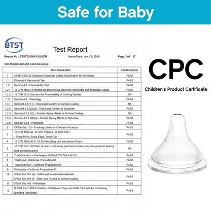 Silicone Bottle Baby Feeding Nipples Compatible with Lansinoh Bottles, Replacement Soft Nipple for Baby 1+ Months, Anti-Colic, BPA-Free, Slow Flow, Size S, 6 Count