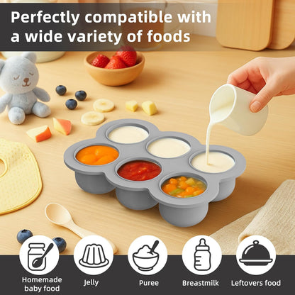 16 Pack Silicone Baby Feeding Set, BPA-Free Baby LED Weaning Supplies, Include Suction Plates, Baby Bowls, Silicone Fork & Spoon, and More, First Stage Baby Food Eating Utensils - 6+ Months(Blue, 16)