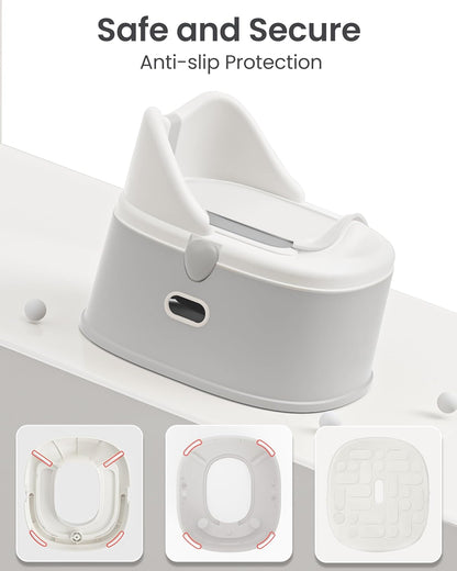 3-in-1 Toddler Potty Training Toilet for Boys and Girls with Soft Cushion Multi-use Baby Potty Chair for Toddlers 1-3 Training Potty Seat Toddler Toilet Baby Potty Training Seat with Step Stool