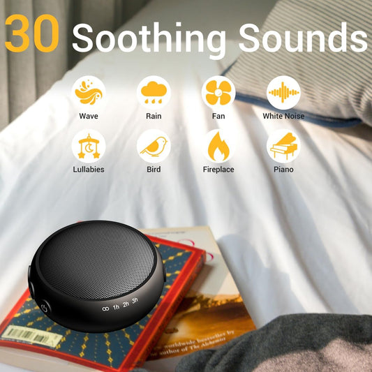 Sound Machine Night Light White Noise Machine with 30 Soothing Sounds 12 Colors Night Light Sleep Machine for Baby Kids Adults Brown Pink Nosie Machine with 32 Volume Levels for Office Home Travel