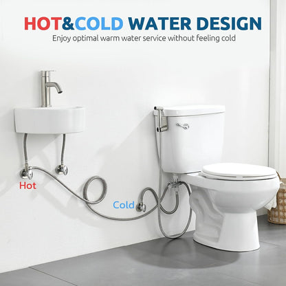 Handheld Bidet Sprayer for Toilet, Muslim Shower Water Jet Spray for Toilet, Bidet Faucet Cloth Diaper Sprayer for Baby Wash, Adjustable Water Pressure with Bidet Hose for Feminine Wash