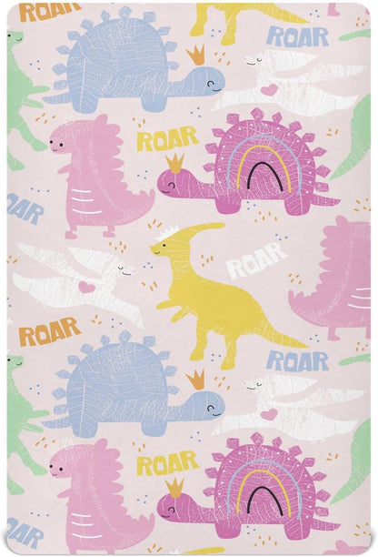 Fitted Crib Sheets Turtle Sea Horse Stretchy Portable Playard Sheets for Baby Toddler, Breathable Soft Mini Crib Mattress 39 x 27 in for Boys and Girls