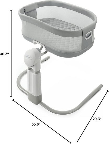 Graco® DreamMore Bedside, Newborn, Travel, Portable Bassinet for Newborn Babies to 6 Months, Willow